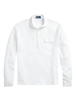 Mesh Long Sleeve Polo Shirt