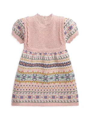 Baby Girl's Fair Isle Wool-Blend Dress
