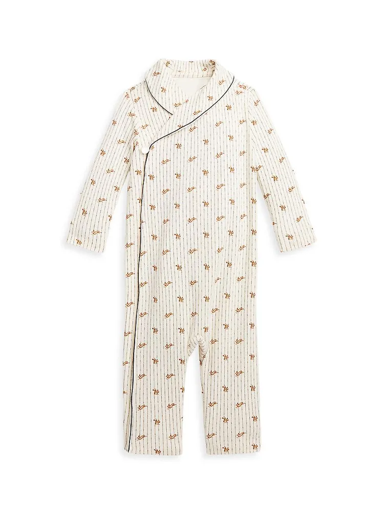 Baby Boy's Striped Cotton Interlock Coverall