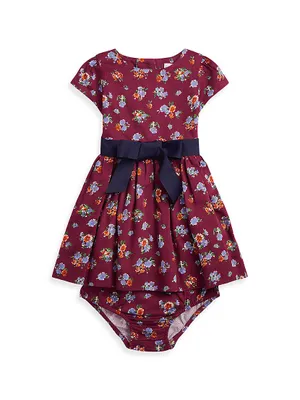 Baby Girl's Floral Sateen Dress