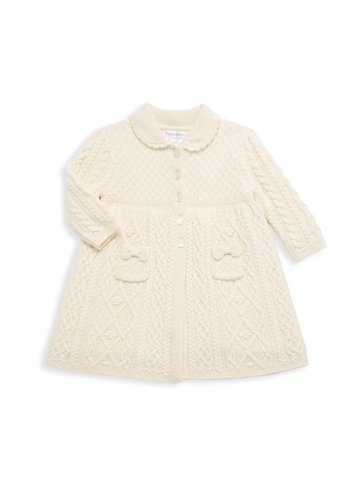 Baby Girl's Wool Aran Knit Sweater Dress