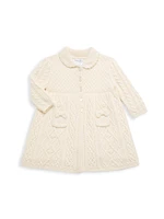 Baby Girl's Wool Aran Knit Sweater Dress