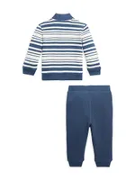 Baby Boy's Striped Sweatshirt & Joggers Set