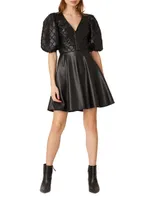 Oakley Faux Leather Minidress