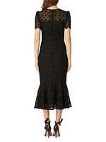 Darcy Floral Lace Midi-Dress