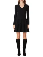 Cierra Ribbed Long-Sleeve Minidress