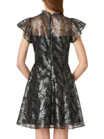 Everlie Sequined Flutter-Sleeve Minidress