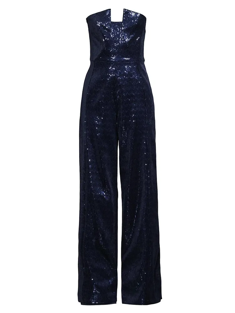 Lena Strapless Sequin Jumpsuit