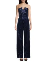 Lena Strapless Sequin Jumpsuit