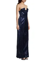 Lena Strapless Sequin Jumpsuit