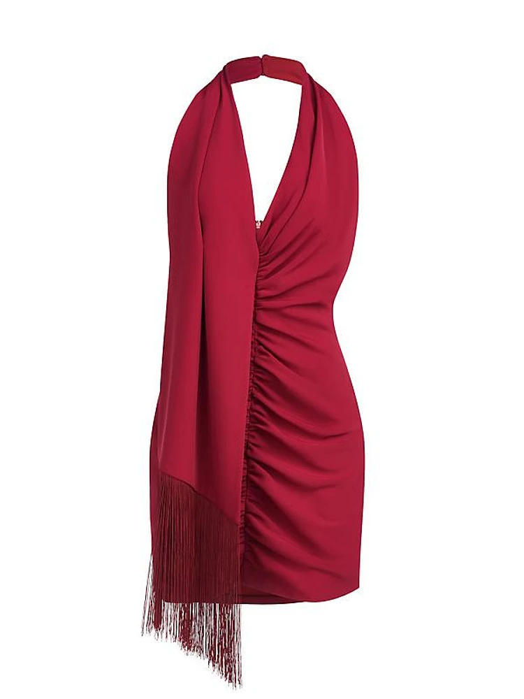 Pamela Halter Scarf Minidress