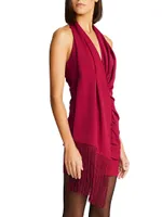 Pamela Halter Scarf Minidress