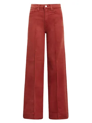 The Mia Pintuck High-Rise Wide-Leg Jeans