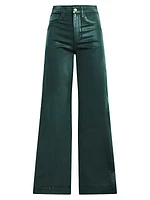 The Mia High-Rise Coated Wide-Leg Jeans