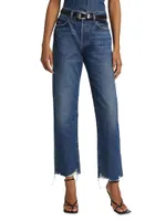 90's Pinch-Waist Straight-Leg Jeans