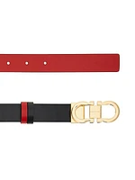 Gancini Adjustable Cut-to-Size Reversible Leather Belt