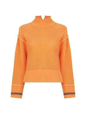 Marigold Wool-Blend Waffle Sweater