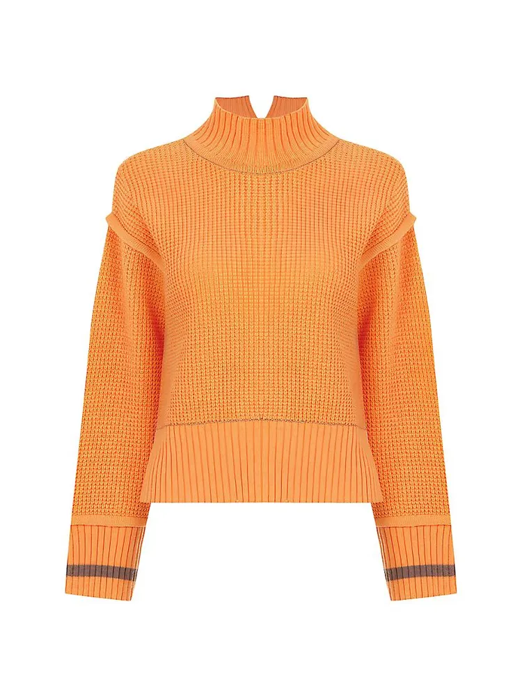 Marigold Wool-Blend Waffle Sweater