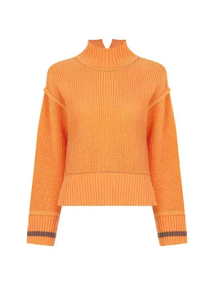 Marigold Wool-Blend Waffle Sweater