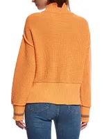 Marigold Wool-Blend Waffle Sweater