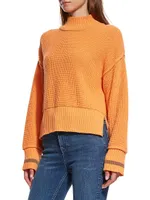 Marigold Wool-Blend Waffle Sweater