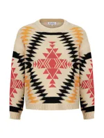 Von Geometric Wool-Blend Sweater