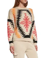 Von Geometric Wool-Blend Sweater