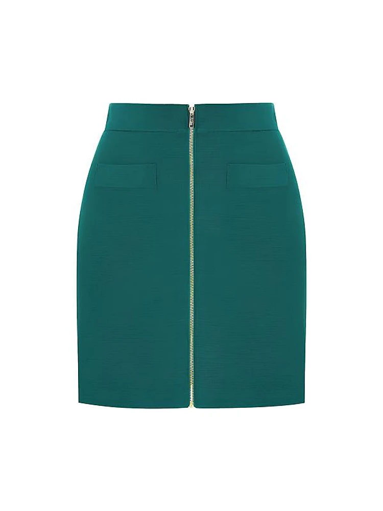 Kelly Wool-Blend Mini Skirt