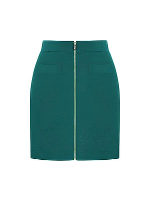 Kelly Wool-Blend Mini Skirt