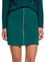 Kelly Wool-Blend Mini Skirt