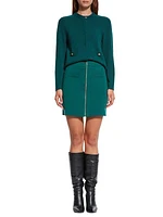 Kelly Wool-Blend Mini Skirt