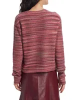 Space-Dyed Cotton-Blend Sweater