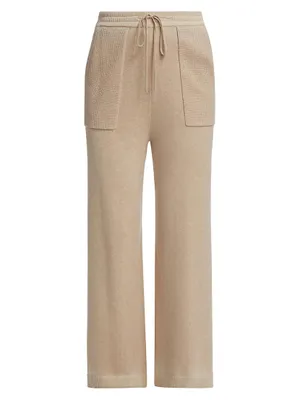 Cotton-Cashmere Drawstring Pants