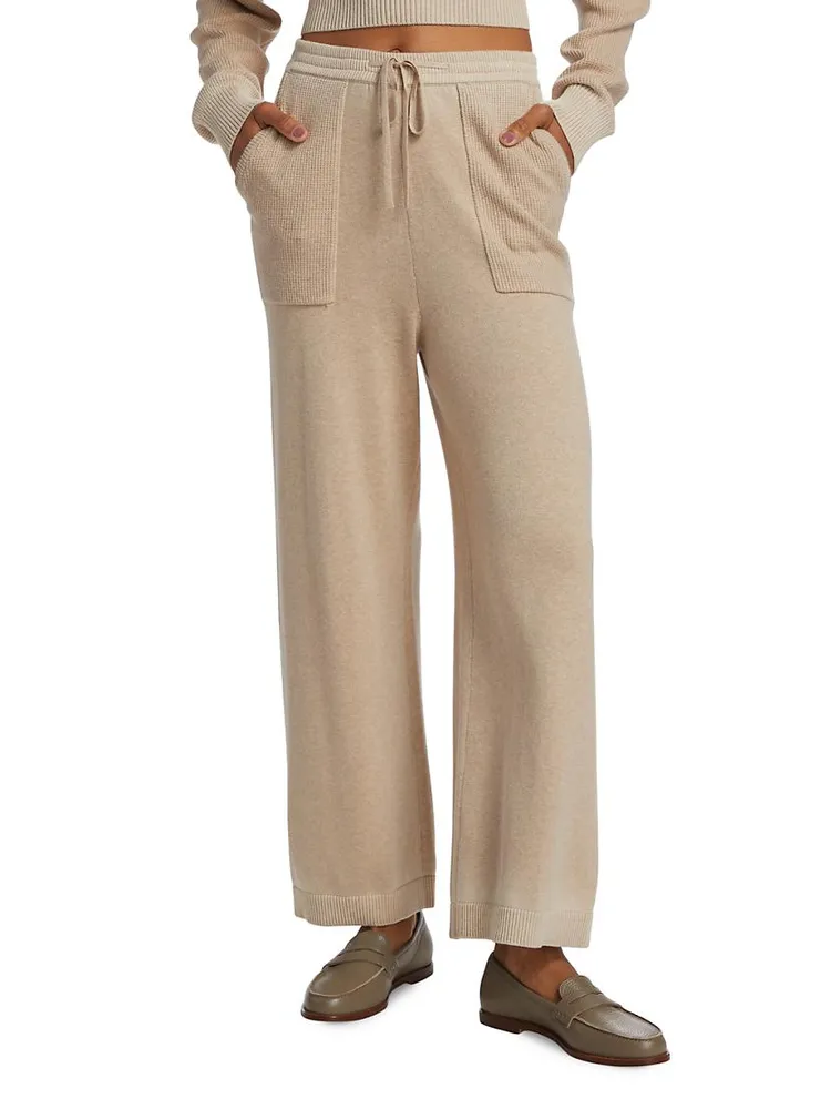 Cotton-Cashmere Drawstring Pants