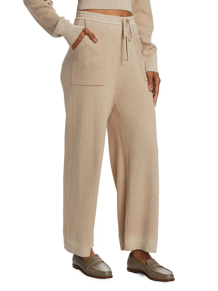 Cotton-Cashmere Drawstring Pants