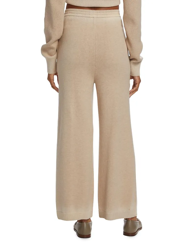 Cotton-Cashmere Drawstring Pants