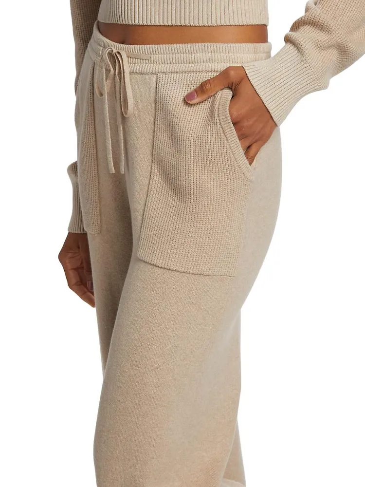 Cotton-Cashmere Drawstring Pants