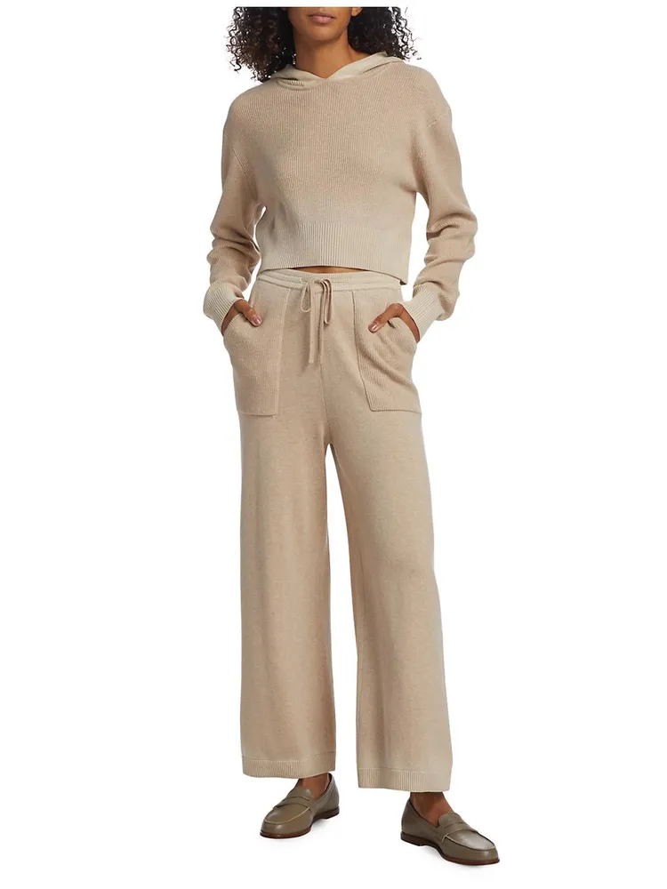 Cotton-Cashmere Drawstring Pants