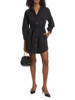 Pinstripe Poplin Shirtdress