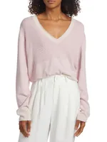 Cotton-Cashmere V-Neck Sweater