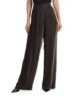 Wide-Leg Velvet Pants