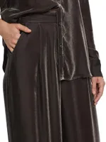 Wide-Leg Velvet Pants