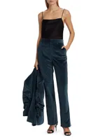 Kerry Chenille Velvet Straight Pants