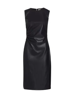 Diana Faux Leather Sheath Dress