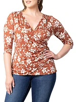 Plus Femme Fatale Faux Wrap Top