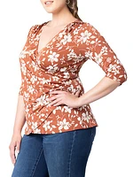 Plus Femme Fatale Faux Wrap Top