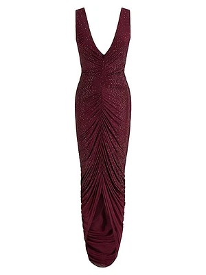 Daemyn Embellished Ruched Gown