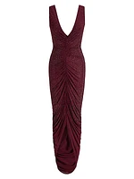 Daemyn Embellished Ruched Gown