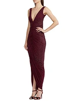 Daemyn Embellished Ruched Gown