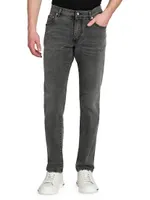 Da Definire Washed Denim Skinny Stretch Jeans